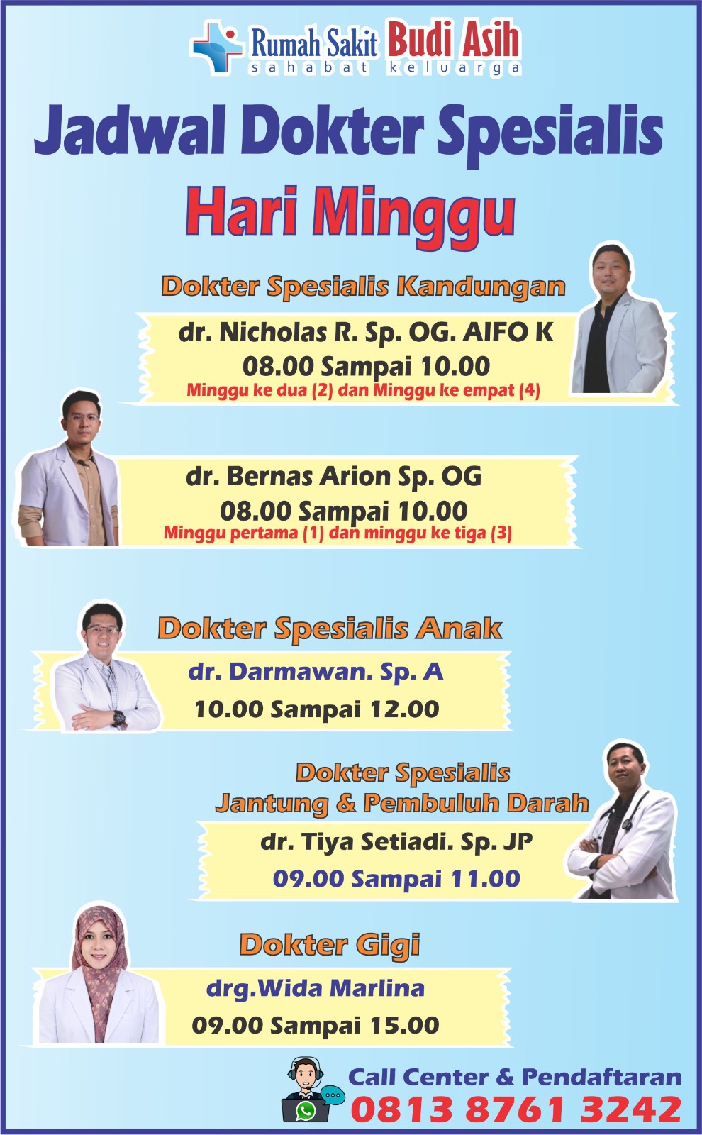 JADWAL DOKTER SPESIALIS DI HARI MINGGU